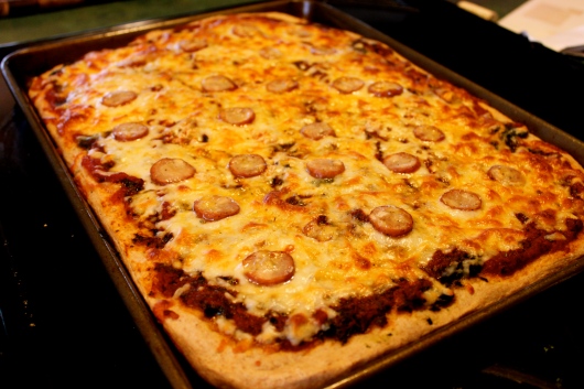 Spinach Sausage Pizza- Inspiration